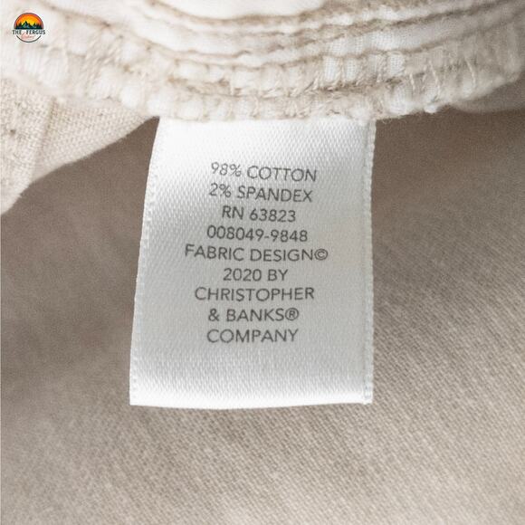 Christopher & Banks Capri Jeans Brown Denim Crop Leaf Print Women's Plus Size 14 - Picture 12 of 13